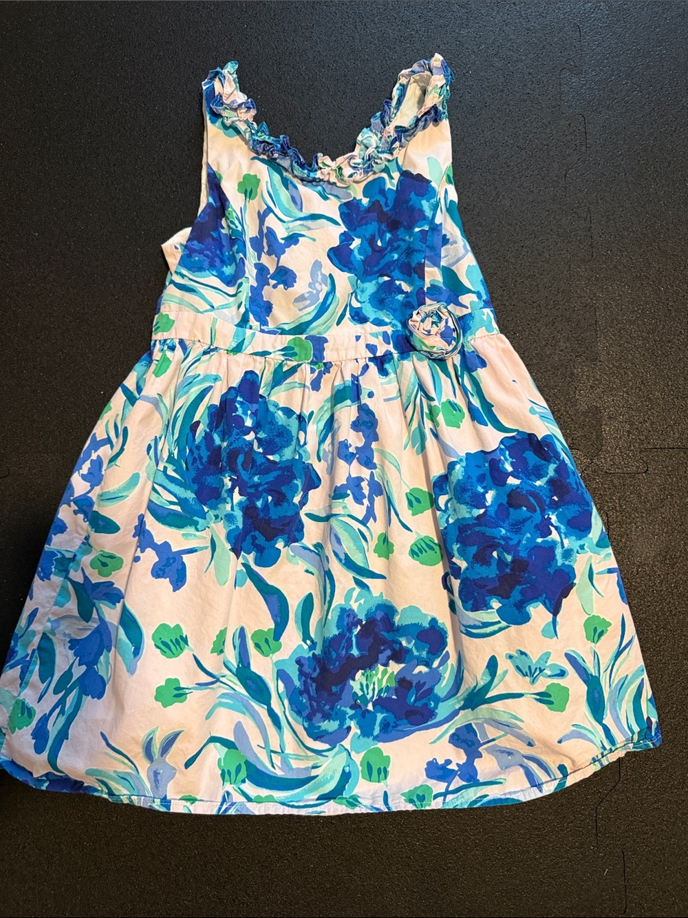 Lilly Pulitzer Girls Blue Floral Sundress